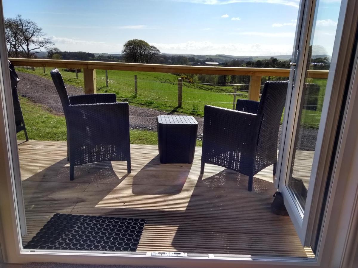 Cleeves Cabins Ailsa Luxury Lodge With Hot Tub Dalry  Exterior foto